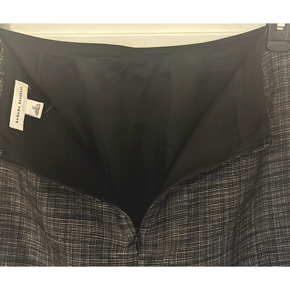 Banana Republic Linen Blend Tweed Pencil Skirt Size 12 Gray Lined Career Office - Picture 4 of 7